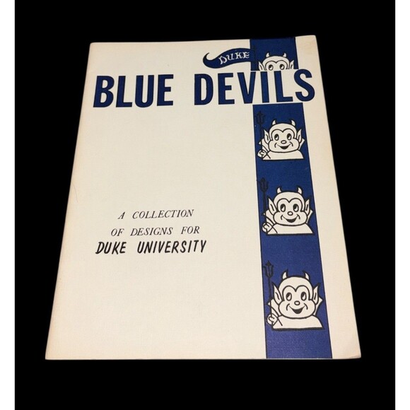 Duke Blue Devils University Cross Stitch Pattern Book Three Needles 1980 Gift - Picture 1 of 8